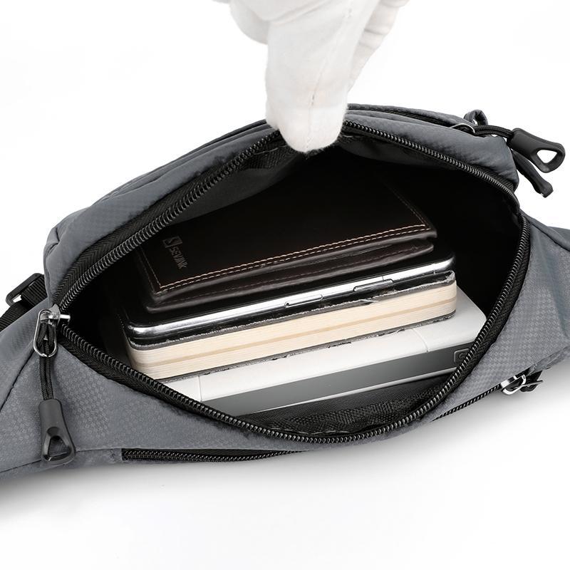 Pánská crossbody taška s velkou kapacitou, ledvinka, multifunkční náprsní taška