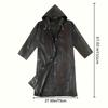 Black Waterproof Raincoat with Hood - Perfect for Hiking, Travel, Fishing & Climbing | Hand Washable EVA Material | Mid-Length