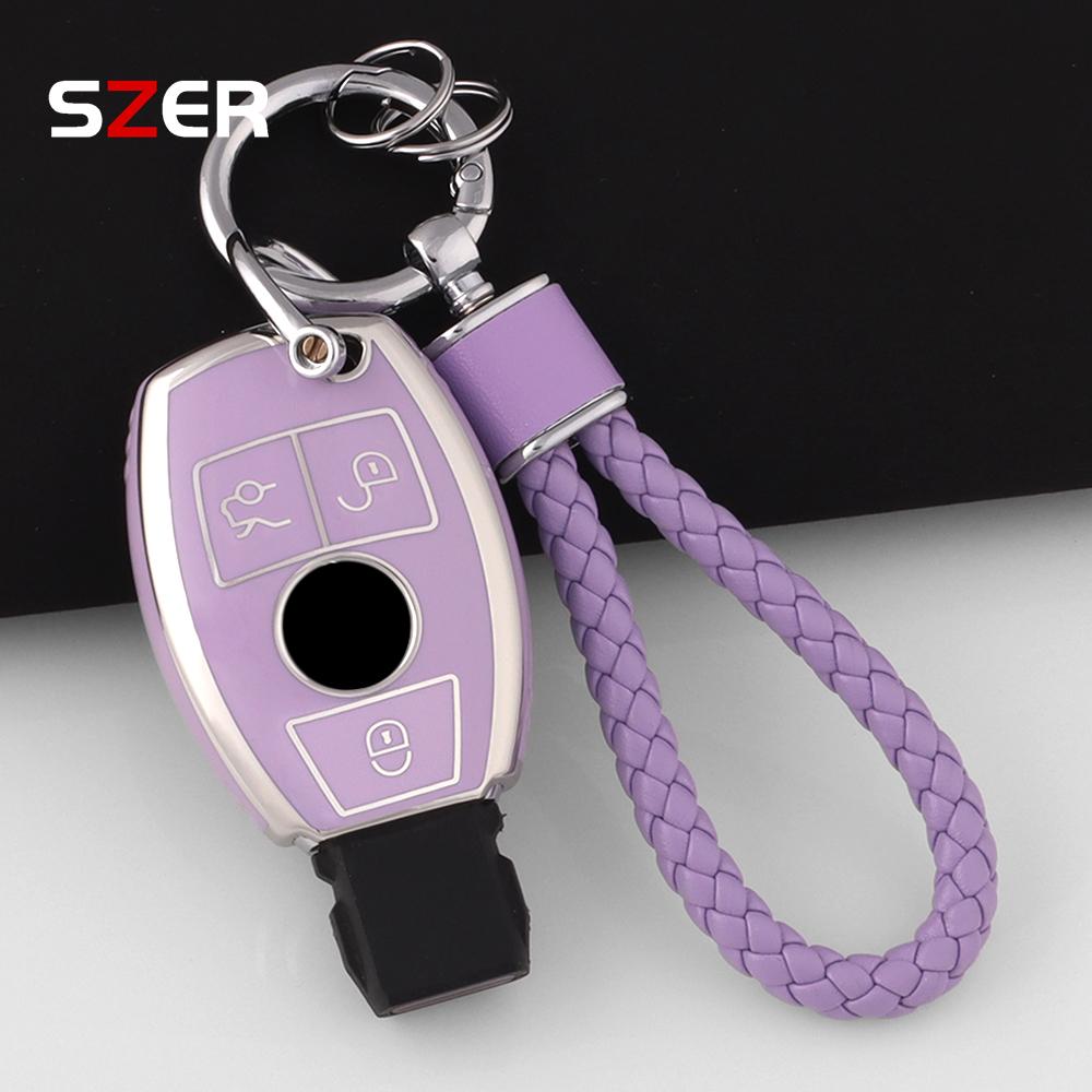 TPU Car Remote Key Case Cover Shell Holder Fob For Mercedes Benz A C E S G Class GLA CLA GLK ML GLC CLS W204 W176 W212 W463 W205 SL6