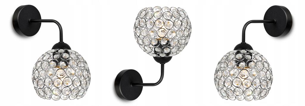 MODERN KNKIET LAMP ELEGANT CRYSTALS CHROME