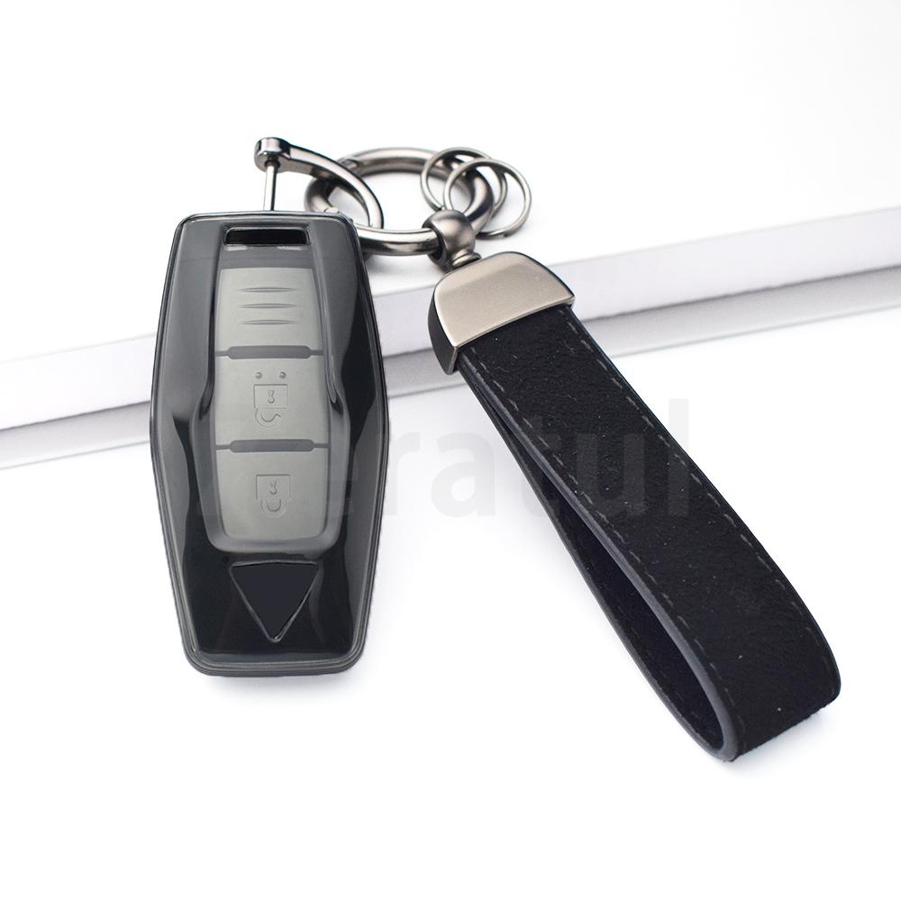 Transparent Tpu Car Key Case Cover For Mitsubishi Outlander Control Remote Auto Shell Fob Holder Bag Protector