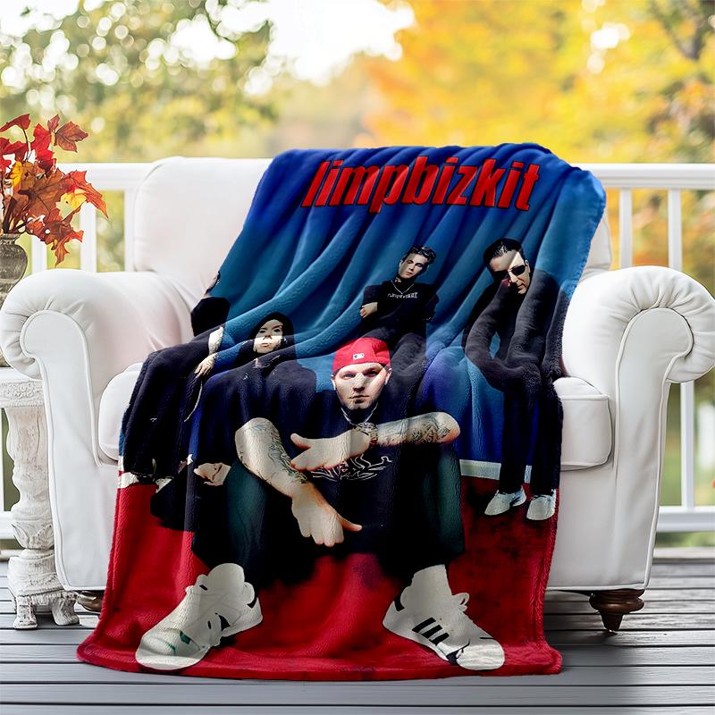 Limp Bizkit Flannel Blanket Soft All-Season Throw, Design for Camping, Car Travel, Hiking Sofa, Bed, Office Perfect Gift for Parties