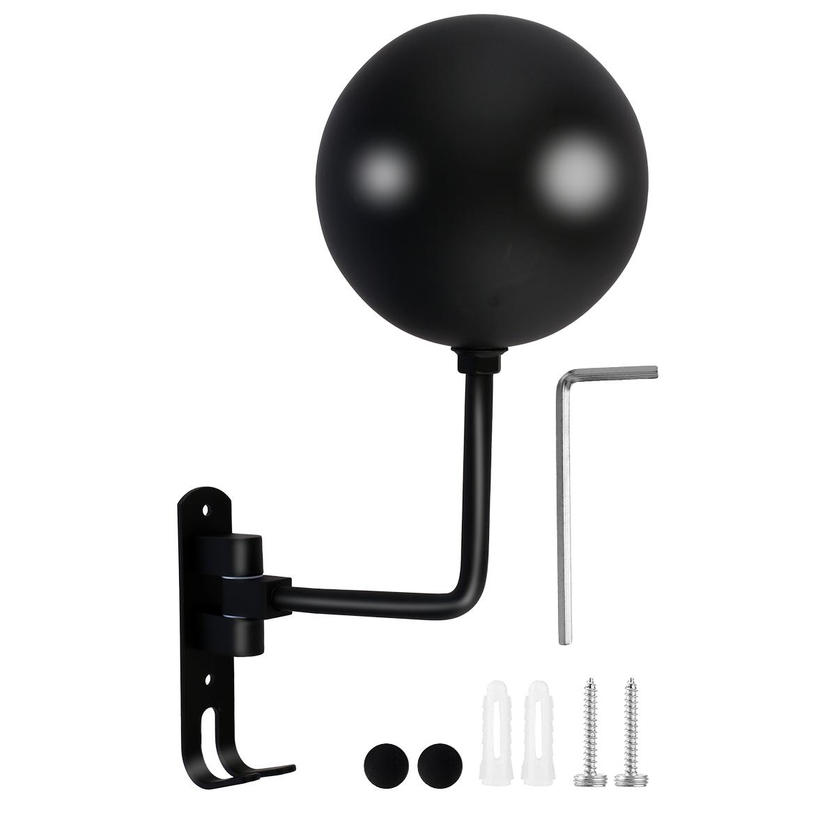 

Стойка для шлема мотоцикла, настенное крепление, держатель для шлема с крючком, поворот на 180°, вешалка для шлема велосипеда для домашнего гаража, органайзер чёрный