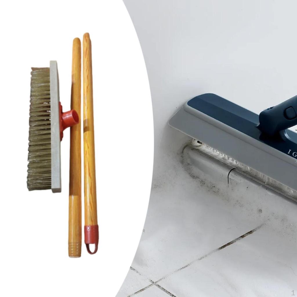 Floor Scrub Brush Remover Outdoor Broom Metal Scrubber for Garage Rough Surface Garden