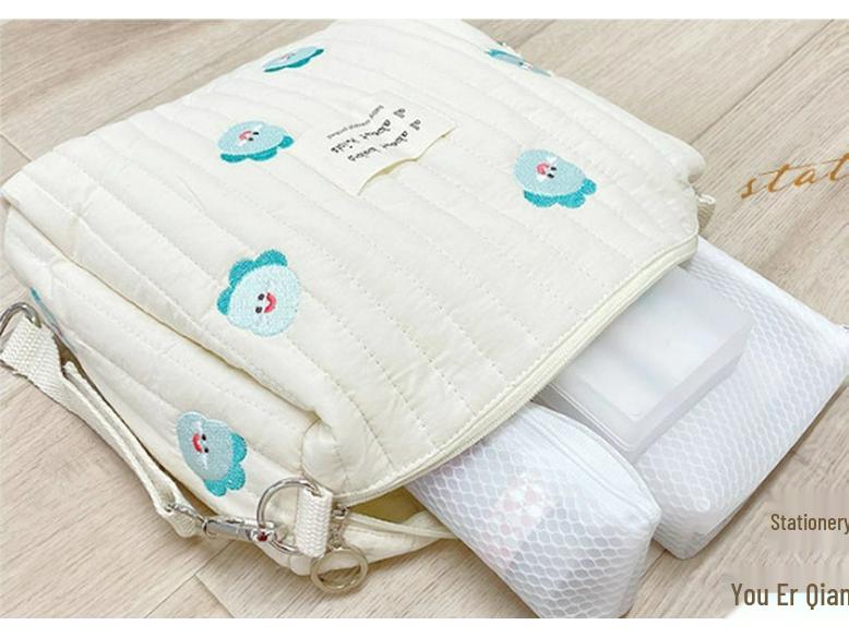 

Стеганый хлопковый органайзер для детской коляски - Молния, Вышивка, Сумка для хранения подгузников и бутылочек