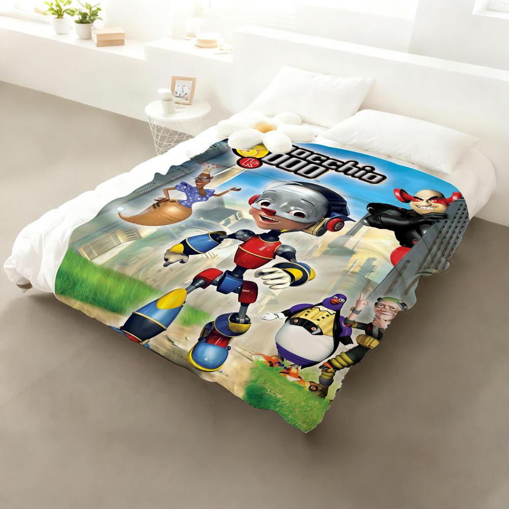 Movie Pinocchio 3000 Throw Flannel Throw Blanket: Soft Kid-Friendly Warm Anti-Static All Season Washable Couch Bed Home