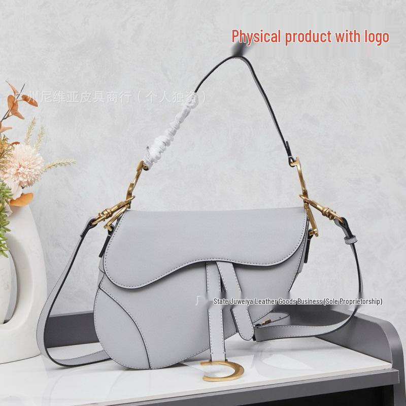 Women's Crossbody Saddle Bag with Vintage Floral Embroidery
