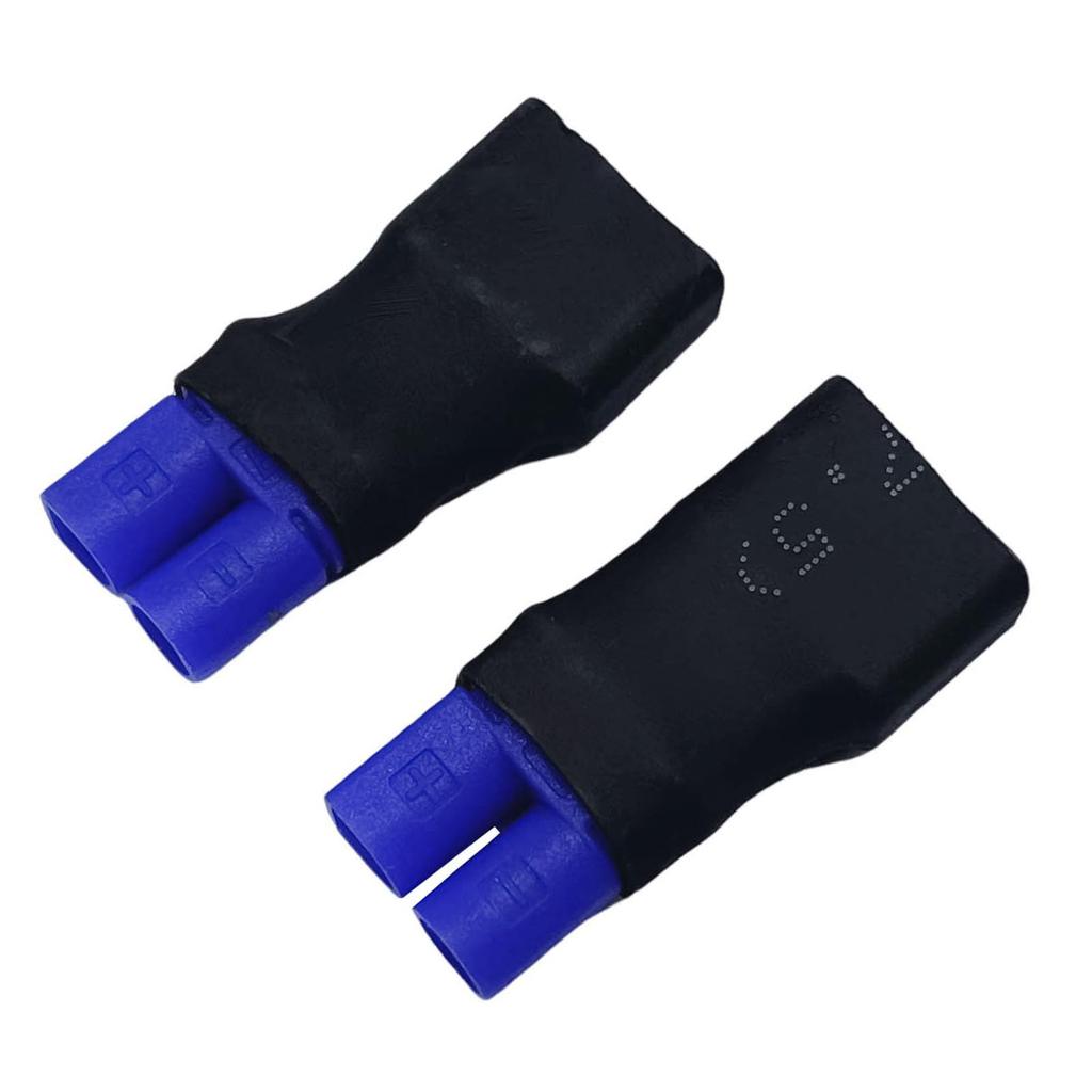 2 par T-kontaktstil till EC2 hane/hona RC-kontaktadapter för RC Lipo-kontakter