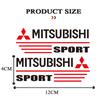 Car Rearview Mirror Decal Decorative Sticker For Mitsubishi Lancer Ralliart ASX Mirage Pajero Xpander Attrage L200 Eclipse Cross