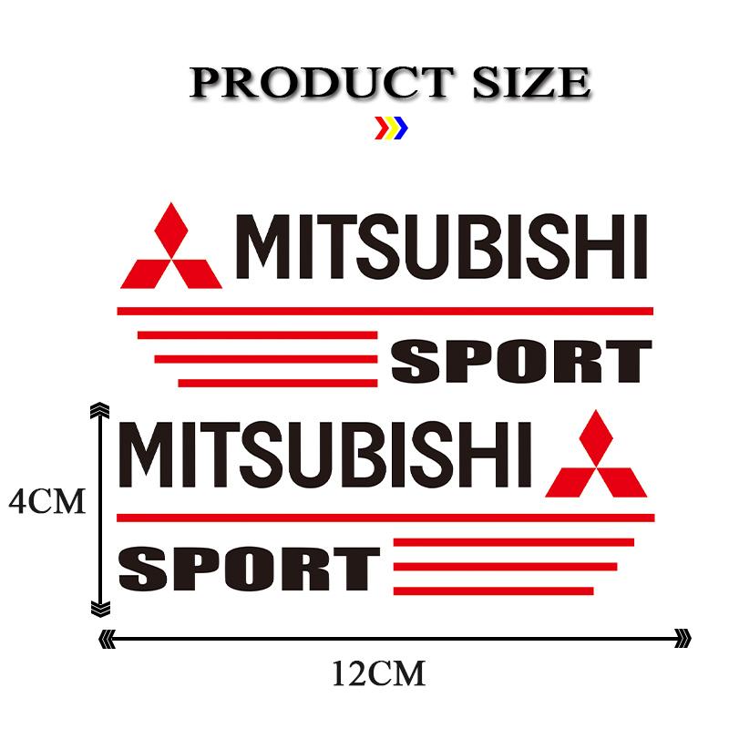 Car Rearview Mirror Decal Decorative Sticker For Mitsubishi Lancer Ralliart ASX Mirage Pajero Xpander Attrage L200 Eclipse Cross