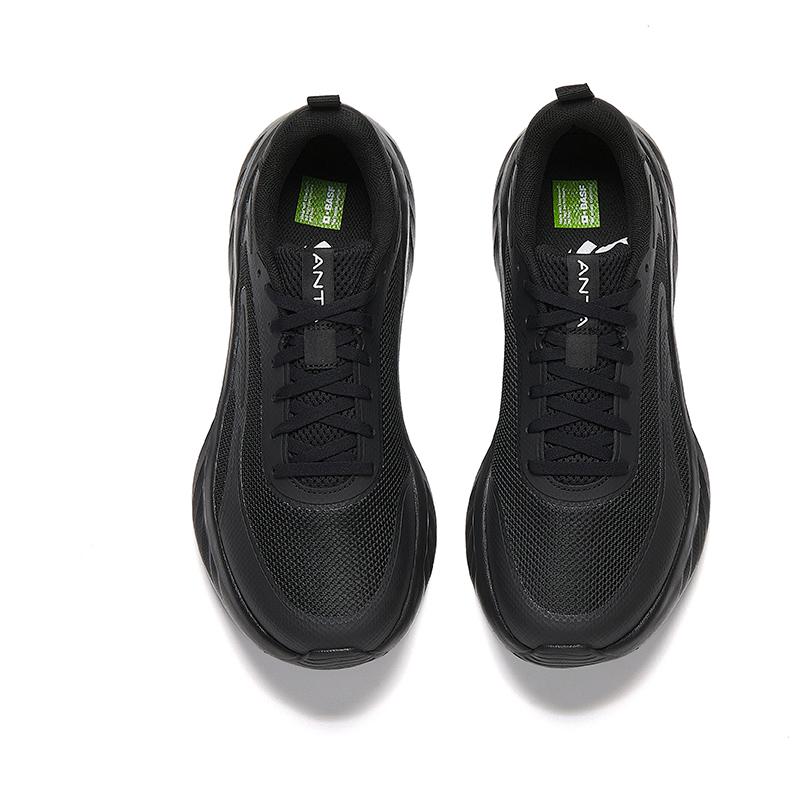 Anta Soaring Feather Cushioning Breathable Casual City Commuting Running Shoes Men's Basic Black 912635504-2
