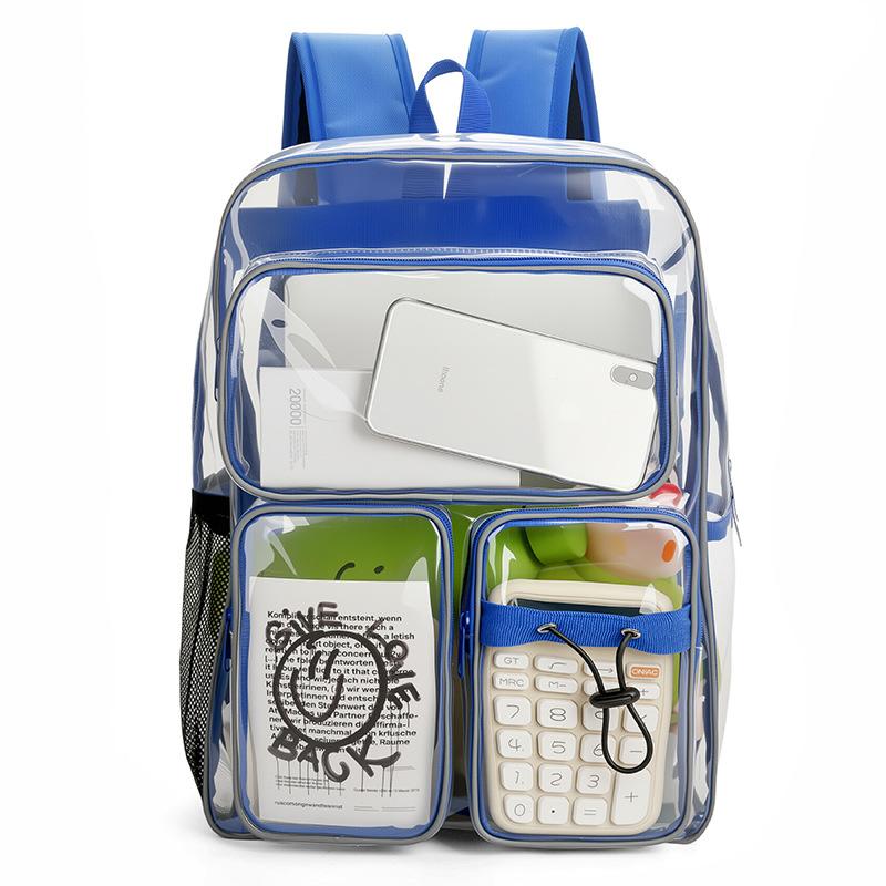 SchoolbagPVC backpack female class big schoolbag transparent design backpack wholesale pvc transparent travel backpack male