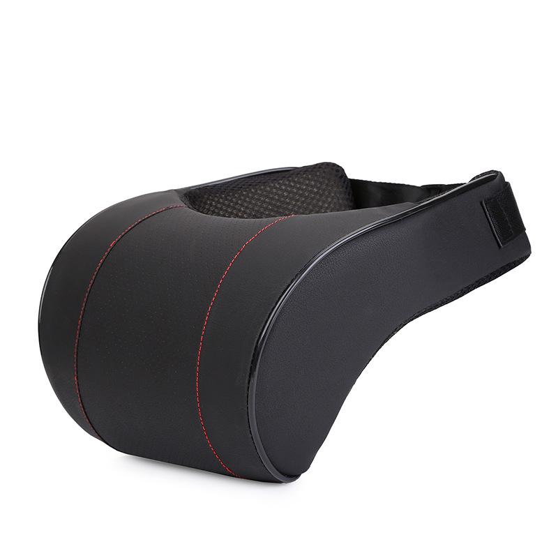 Leather Memory Foam Car Headrest Neck and Lumbar Support Pillow