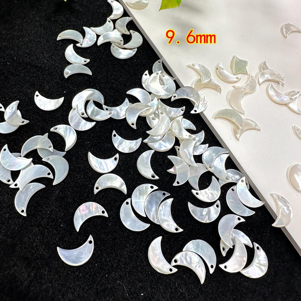 10Pcs, White Natural Shell Pendant Charms With Hole, for Jewelry Making DIY Necklace Accessories, Mini Gifts Bulk
