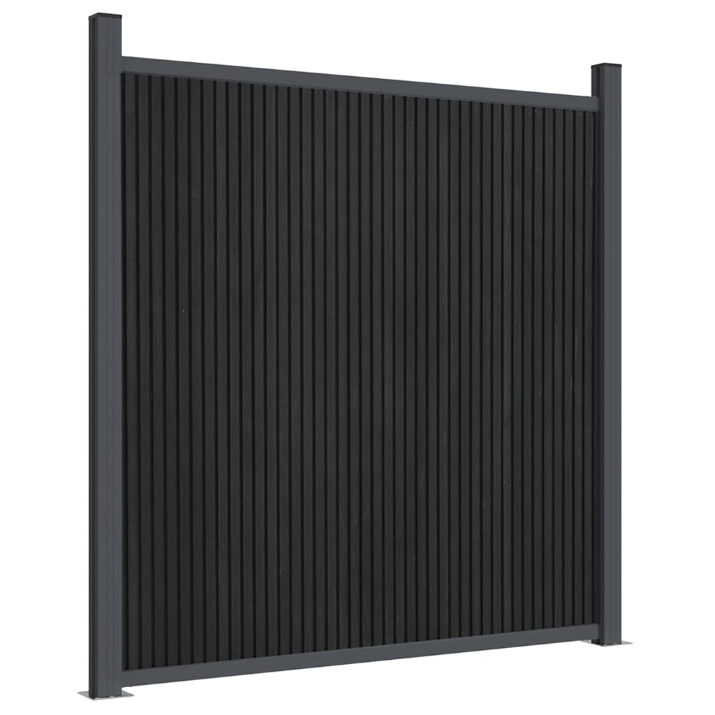 Fence Panel Gray 526 X 186 Cm WPC