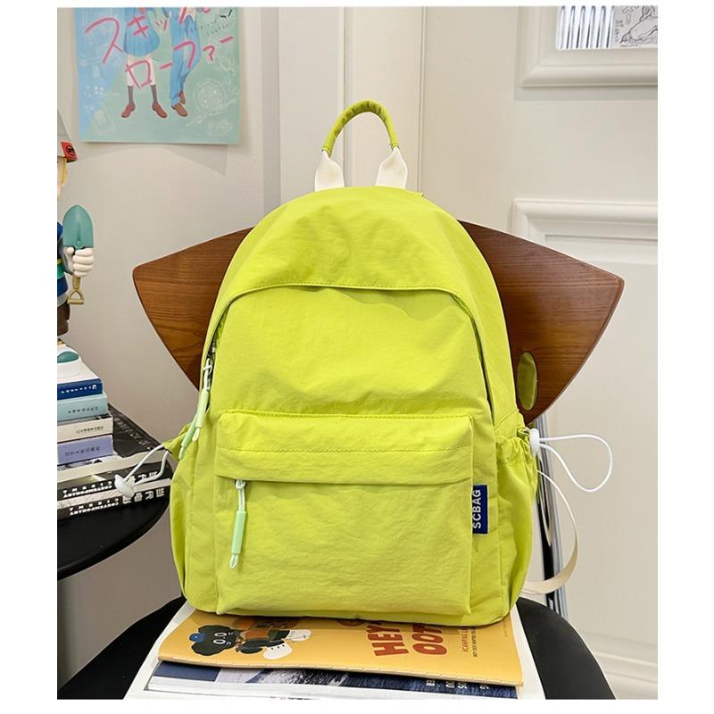 Japanese Soft Girl Bag Female Korean Version of Solid Color Joker Girl Backpack Junior High School Students High School Students Backpack.