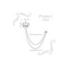 PATIKIL Crown Hanging Chain Brooch Pin Rhinestone Suit Pin Fashion Chris Talulah Per Pins (White)
