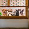 Cat Dog Double-sided Electrostatic Sticker PVC Window Wall Stickers Animals Decor DIY Living Room Home Decoration Mural Children