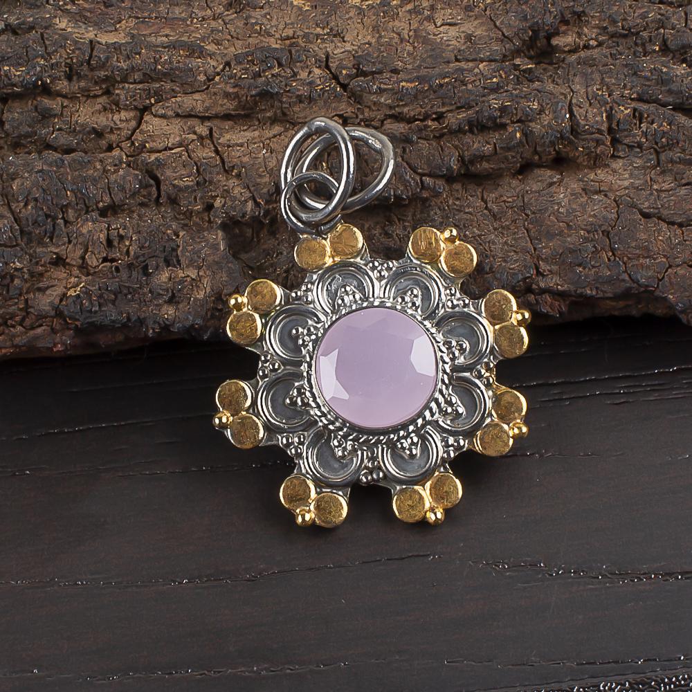 

Ювелирные изделия из драгоценного камня розового халцедона, ювелирные изделия-подвески из стерлингового серебра 925 пробы, восхитительная подвеска ручной работы, подарок для женщин 1.26 Inches розовый