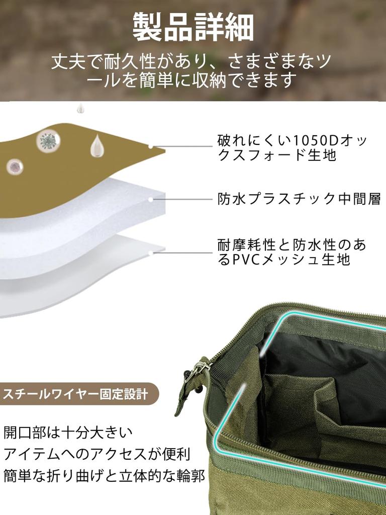 41cm Peg Peg Camping Peg Peg Storage Durable Oxford Waterproof Hammer Largemouth Bass Peg Bag Case, Container, Bag, Bag, Fabric, Multifunctional,