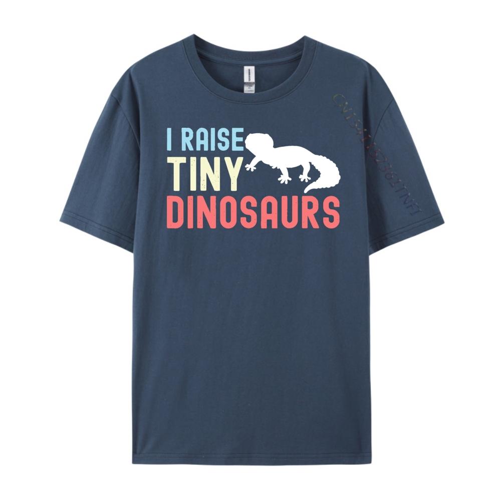 I Raise Tiny Dinosaurs Funny Leopard Gecko Mom Dad Reptile Green And White Graphic T Shirt SKINFRIENDLY Mens Shirt Hip Hop