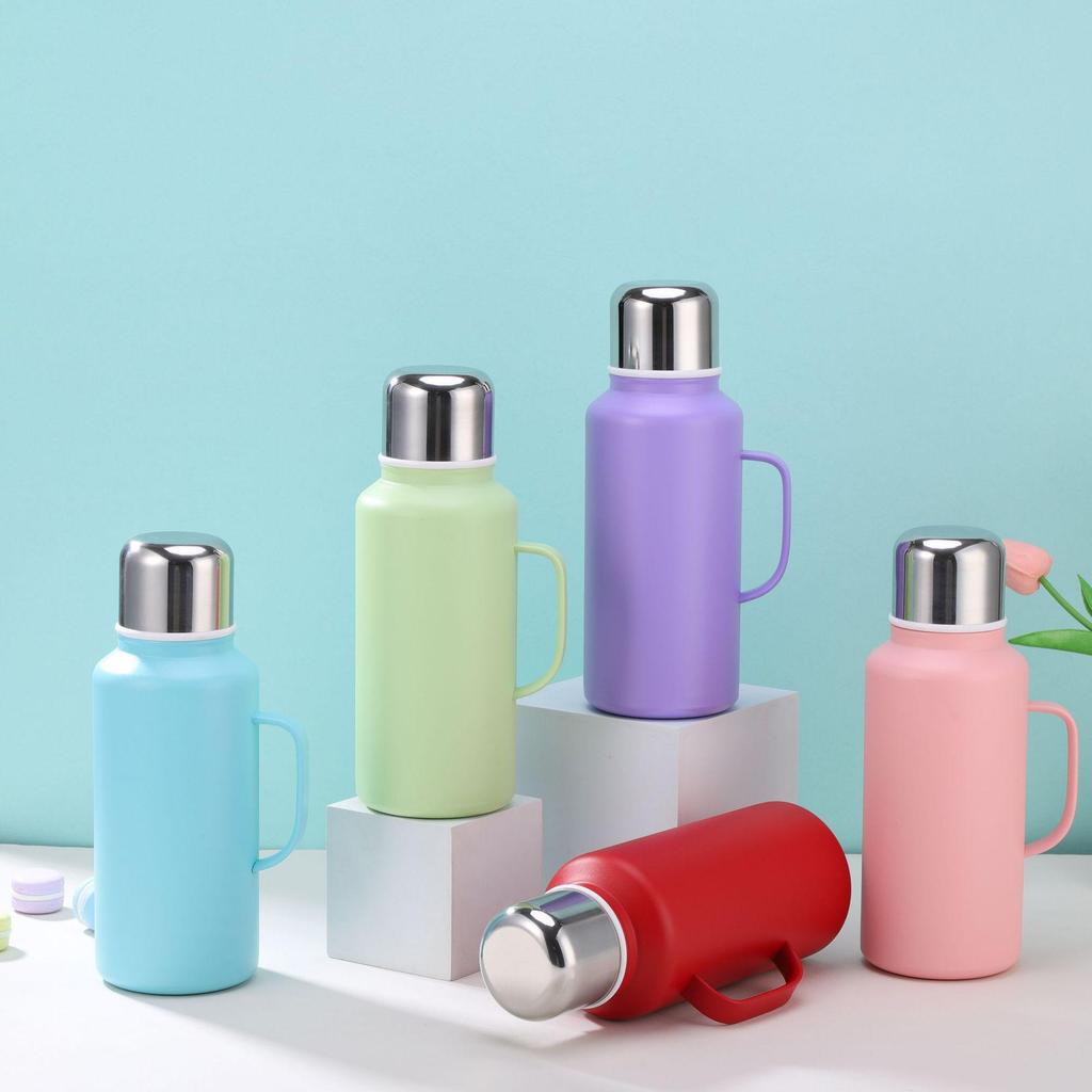 Large Capacity 316 Stainless Steel Insulated Water Cup with Handle - Outdoor Portable Vacuum Double Layer Design