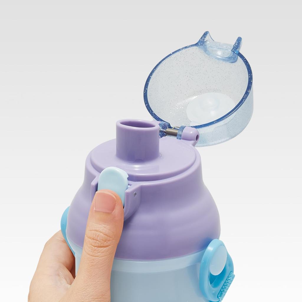Skater Water Direct Dishwasher Made In Disney Frozen X Shoko Nakagawa Children's Bottle, 480ml, Drinking, Plastic, One-Touch Operation, Safe, Japan,