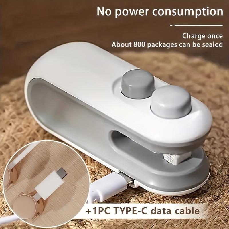 1/2pcs Mini Sealing Machine Rechargeable Snack Bag Sealer Portable for Home Picnics Outdoor Travel Magnetic Food Storage Tool