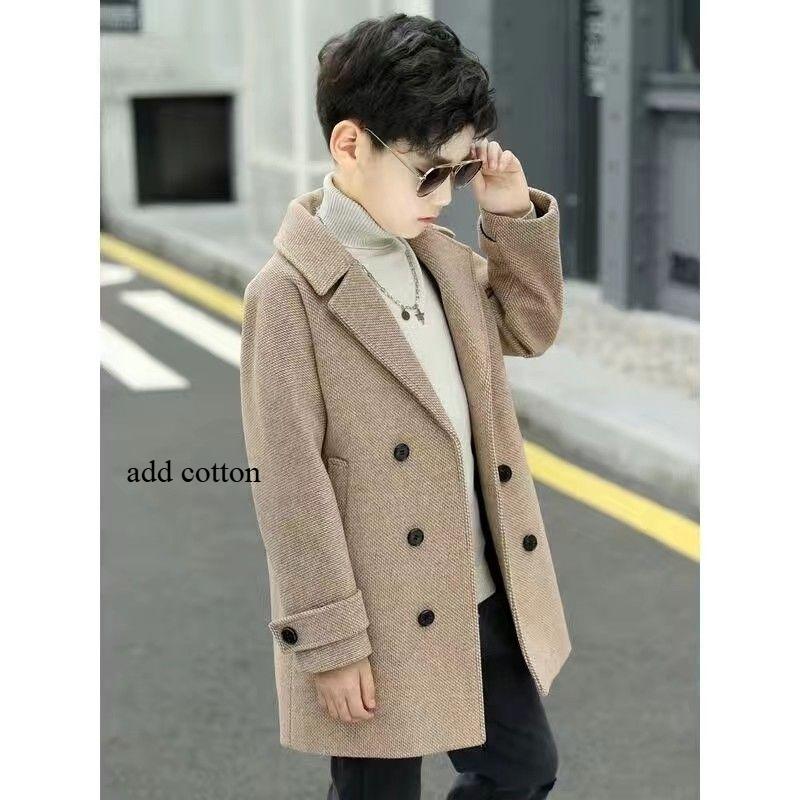 Boys' Thick Wool Coat, Autumn/Winter Children's Padded Coat