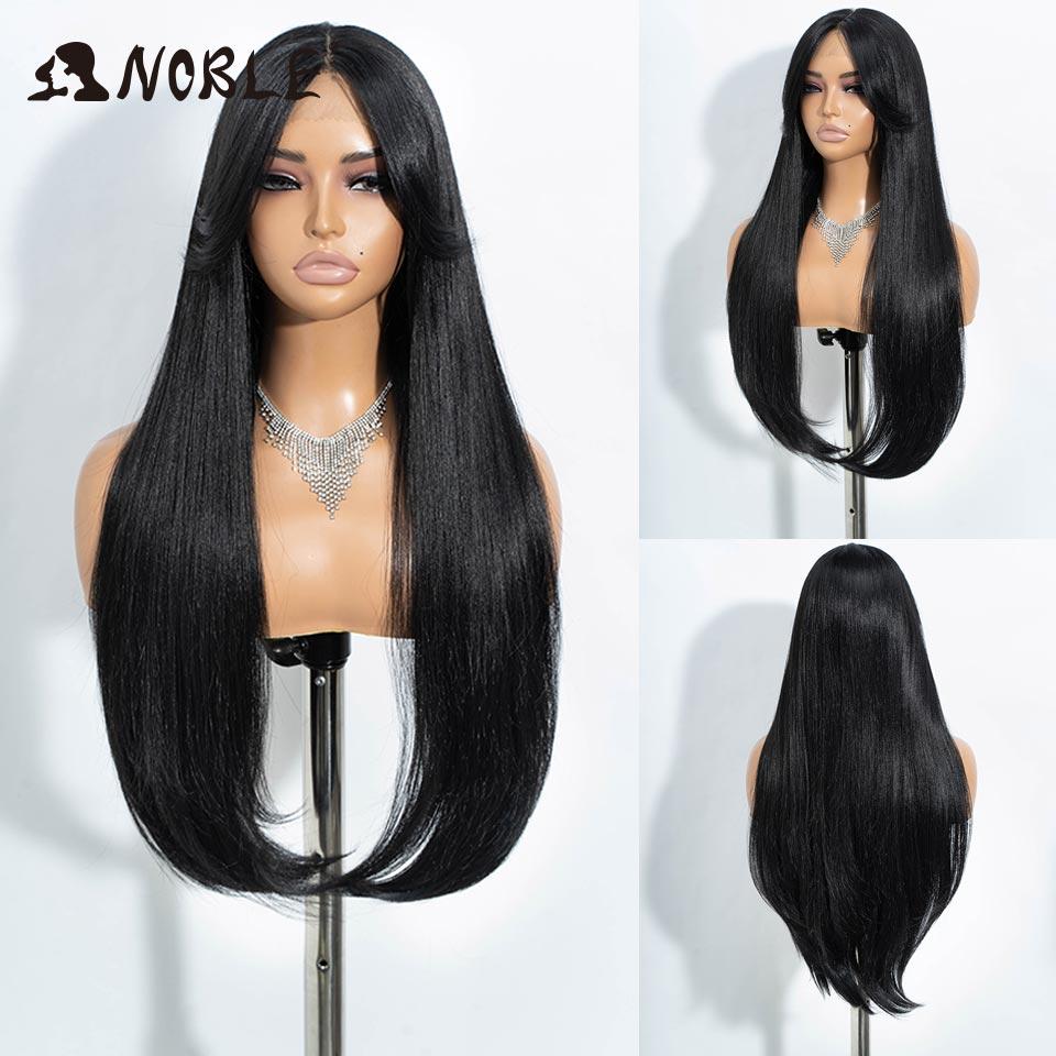 

Noble Lace Front Wig Cosplay Straight Lace Wig 30 Inch White Wig Lace Part Wig For Women Synthetic Lace Front Heat Resistant Wig (as the picture,30inches&150%)