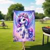 1PC Purple unicorn blanket, al season lightweigh Poster blanket home office outdoor nap multifunc Poster blanketional blanket