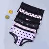Ladies Summer Print Lace Lace Lace Comfortable Cotton Crotch Mid Low Waist Triangle Briefs