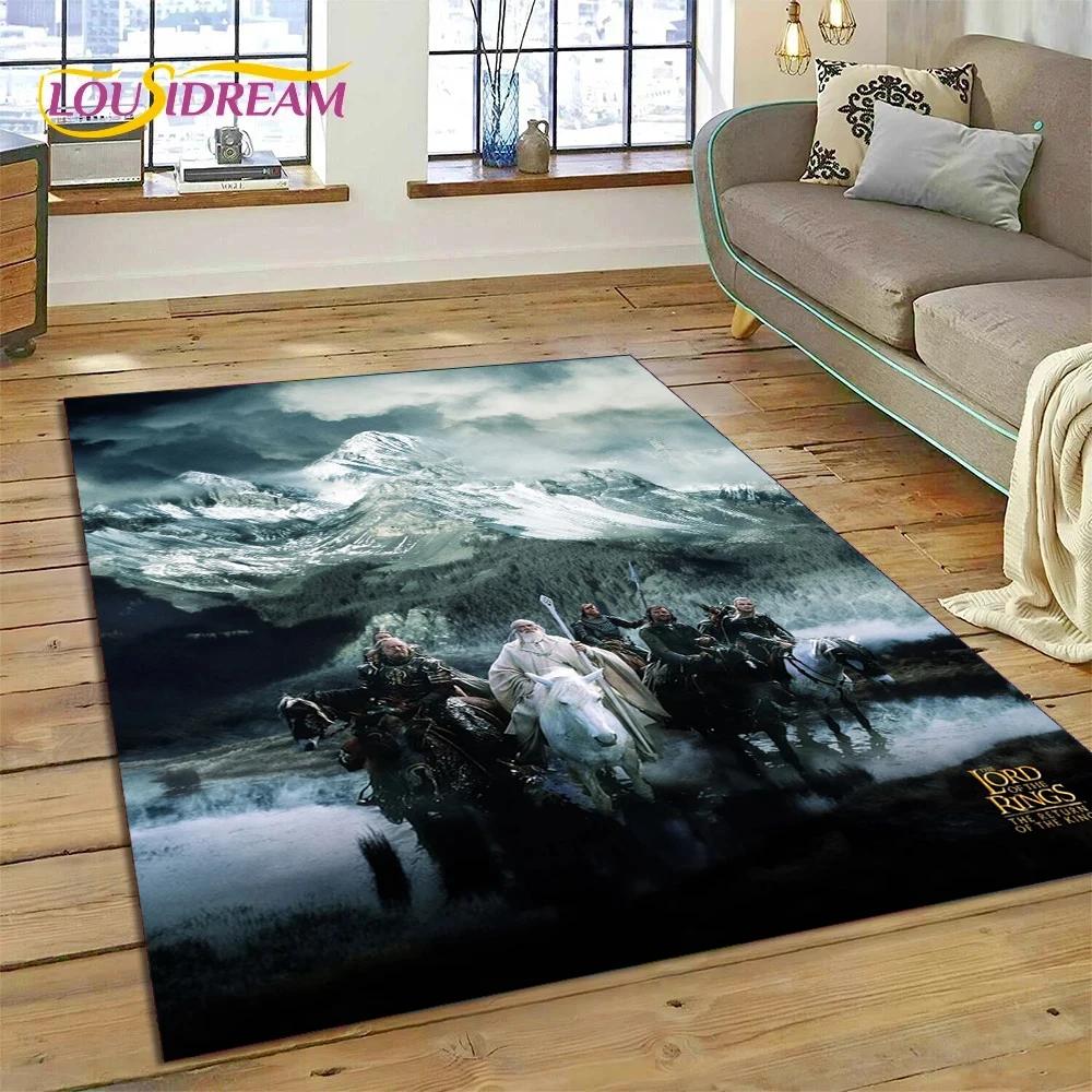 L-Lord of The Rings H-Hobbit Movie Carpet Rug for Bedroom Living Room Home Sofa Decoration,Children Game Large Decor Floor Mat