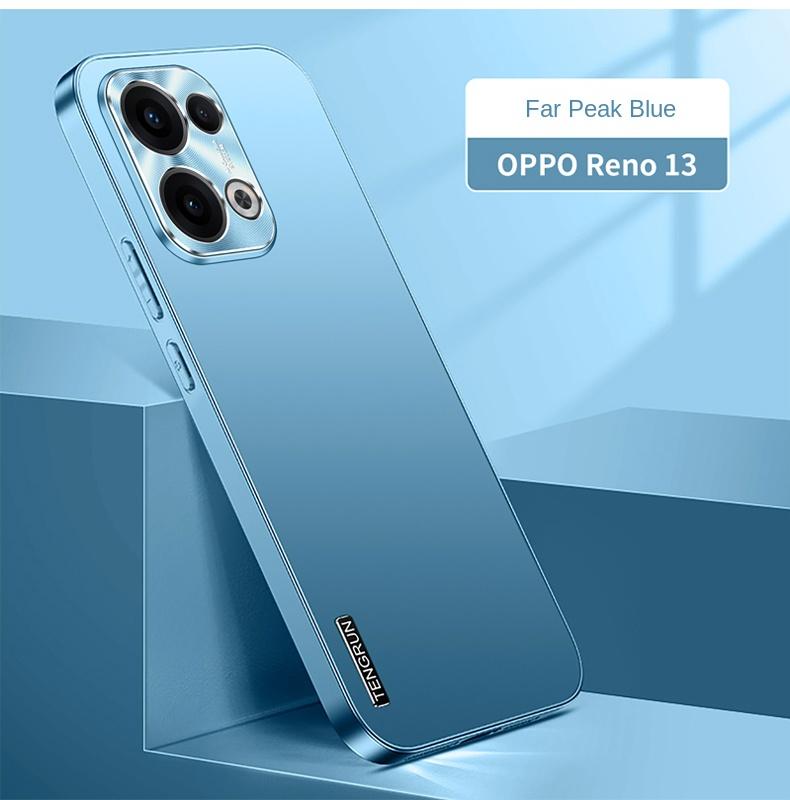 Per OPPO Reno 13 13 Pro Custodia per Telefono con Vernice Metallizzata Opaca Streamer Anti-Caduta Anti-Impronte Digitali con Foro