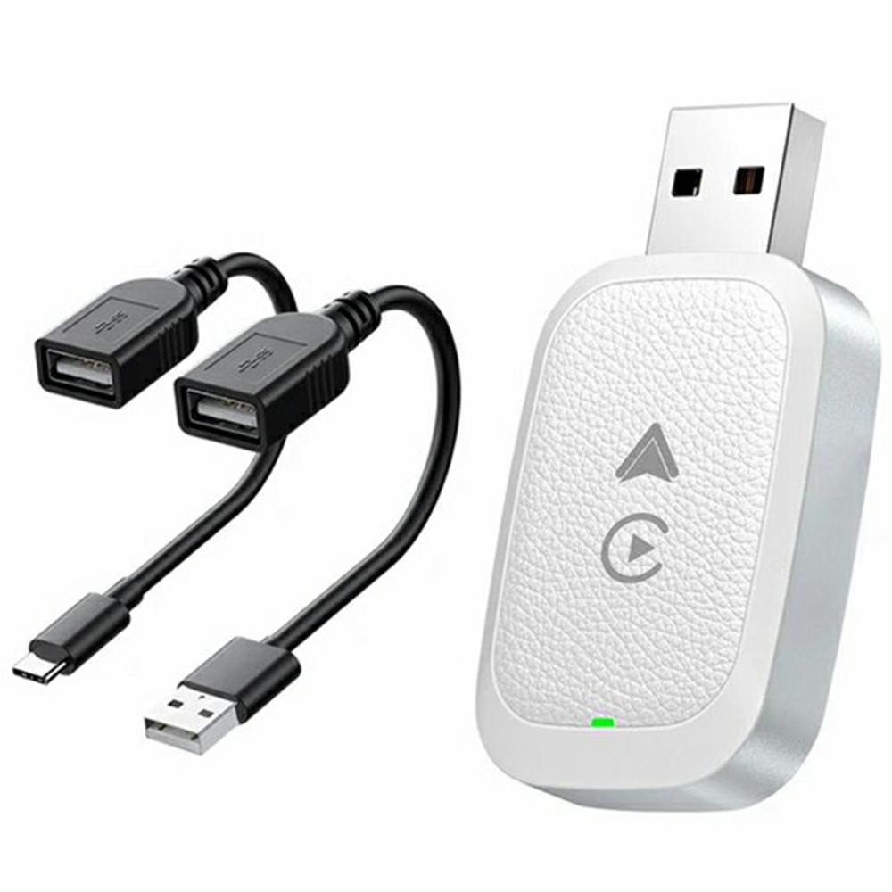

2-in-1 Android Auto and Carplay Adapter Wired to Wireless USB Smart Dongle B