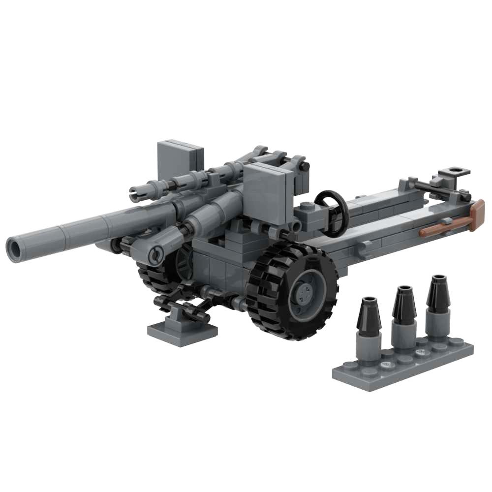 Stavebnice M777 Houfnice Flak 36 pak40 M102 M198 Bofors 40mm Protiletadlové Protitankové Dělo Dělostřelectvo Bitevní Lodi Vojenská Stavebnice