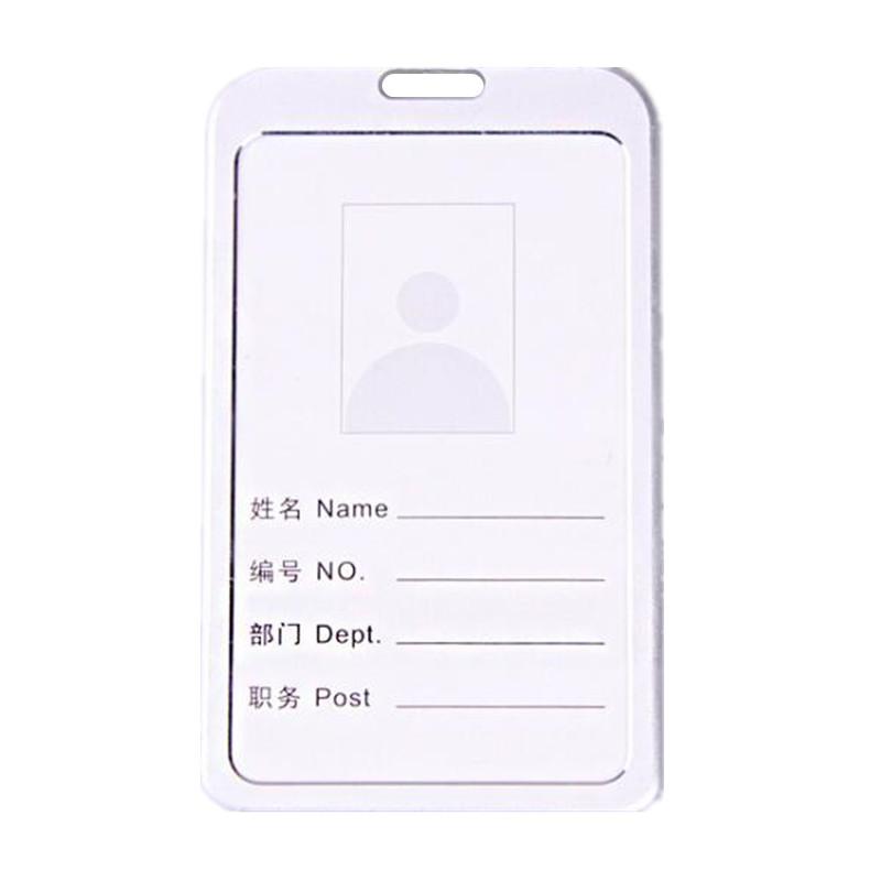 1 Set Aluminum Alloy Card Holder with ABS Retractable Badge Reel Pull ID Card Badge Holder Nurse Badge Lanyards School Supplies