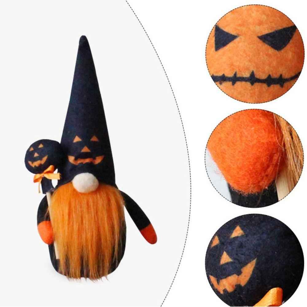 Cute Pumpkin Faceless Doll Desktop Ornaments Dwarf Dolls Cute Gnome Plush Doll  Party