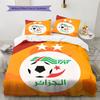 Algerien Nationalmannschaft Muster Bettwäsche Bettdecken-Set Heimdekoration Geschenk (1 Bettbezug + 2 Kissenbezüge (ohne Füllung))