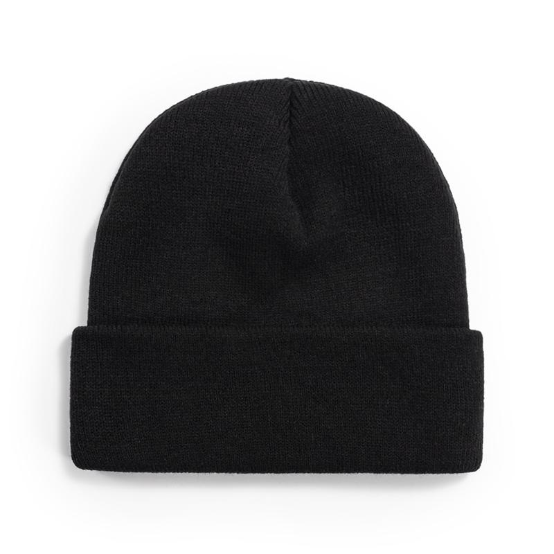 Custom Beanie Hat Beanies 100% Acrylic Wholesale Beanie Hats Custom Knitted Beanie Hat Winter Hats Embroidery logo for Women чёрный
