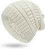 Womens Winter Warm Knitted Hat Satin Silk Lined Cable Knit Beanie Chunky Slouchy Skull Cap