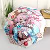 1pc March 7th Anniversary Outdoor Umbrella - Cute Anime Girl Design, Automatic Opening & Closing, Portable Tri-Fold Design, 8-Rib Iron Frame, Per