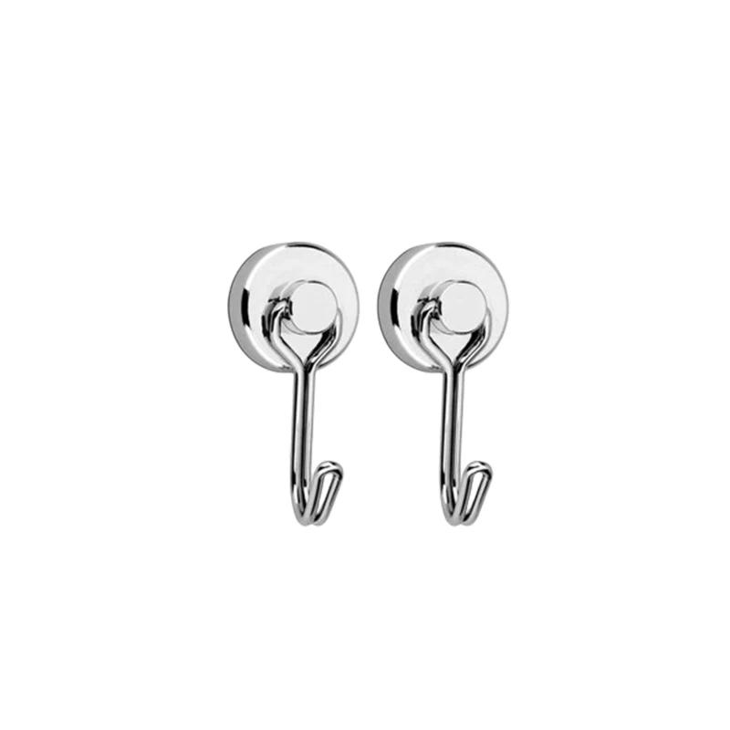 2/4/8PCS Magnetic Hooks Heavy Duty Magnets Hook 30LB Strong Neodymium Magnet With Swivel Hooks For Home Kitchen Refrigerator
