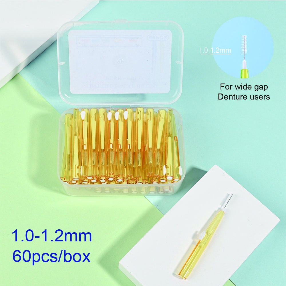 60pcs/box Interdental Brushes Dental Teeth Cleaning Orthodontics Oral Care Toothpick Dental Tool Floss Orthodontic Tooth Brush