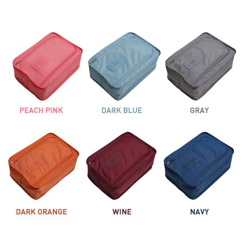 Korean Style Waterproof Foldable Shoe Storage Bag - Portable, Multi-functional, Solid Color.
