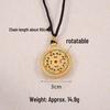 Ancient Gold Sand Eight-Treasure Compass Blessing Necklace - Chinese Retro Copper Alloy Jewelry