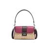 Grace 26 Classic Monogram Horse And Carriage Logo Flap Top Handle Shoulder Bag Women Handbags Purple Khaki CJ633-SVVSB