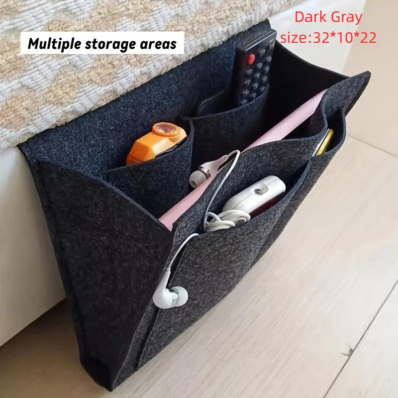 Anti-slip Felt Bedside Storage Organizer 1Pcs Portable Hanging Side Holder for Bed Sofa Office Home Dorm Use