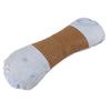 Wormwood Filling Neck Roll Pillow Ergonomic Cervical Neck Support Pillow for Sleep Blue Ice Silk