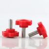 M4-M6-M8 Red Plum Blossom Hand Twist Handle Plastic Rubber Head Adjustment Knob Screw